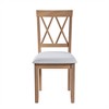 XINGHANZHENXUAN  Set of 2 Elegant Upholstered Dining Chairs, Linen Fabric with Solid Wood Legs & Padded Seating - 4 of 4