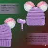 FAAYFIAN Colorful Pompom Knitted Beanie Hat for Kids Age 7-12 Winter Ski Hat Outdoor Ear Warmer - 4 of 4