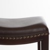DSVIMOY Counter and Bar Stool Set of 2 Studded Design for Kitchen or Home Bar Use, Brown, 28.1"*19.15"*7.75" - 4 of 4