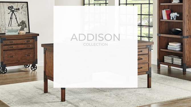 Addison Half Pedestal Desk Auburn - Martin Furniture, 2 of 10, play video