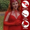 4E’s Novelty Red Satin Gloves - 21" Elbow Length Red Gloves Ideal for 1920s Flapper Costume, Opera Gloves, Long Gloves Women Formal Evening Wear - 2 of 4