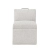 Circe 21.85" Wide Modern Castered Chair Upholstered Seat and Back Side Chair-Maison Boucle - 4 of 4