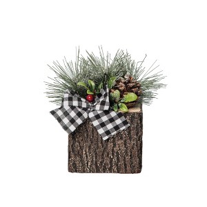 Gallerie II 4" x 4" Wood With Berry Centerpiece - 1 of 2