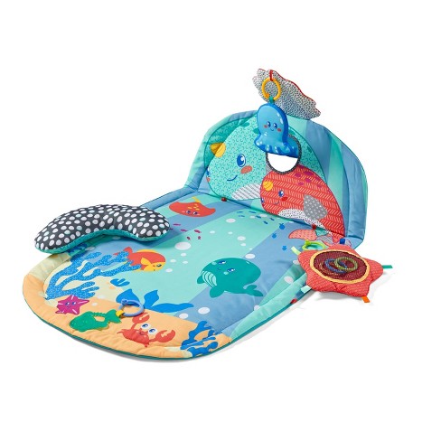  Infantino 2-in-1 Tummy Time & Seated Support - for Newborns  and Older Babies, with Detachable Support Pillow and Toys, for Development  of Strong Head and Neck Muscles : Toys & Games