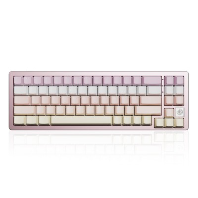 MaseiKar AL71 75% Mechanical Keyboard,Full Aluminum CNC,Hot Swappable Gasket,2.4GHz Wireless BT5.0/USB-C Wired,NKRO Programmable RGB Backlight(Pink)