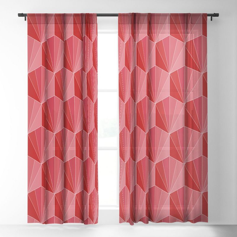 Colour Poems Gisela Color Block Pattern XII Single Panel Sheer Window Curtain - Society6, 2 of 7