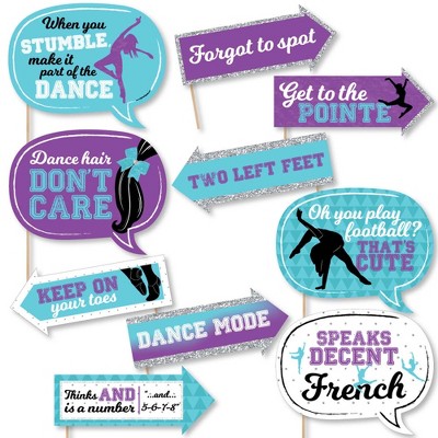 Big Dot of Happiness Funny Must Dance to the Beat - Dance - Birthday Party or Dance Party Photo Booth Props Kit - 10 Piece