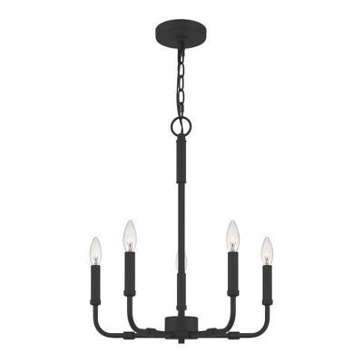 Quoizel Lighting Abner 5 - Light Chandelier in  Matte Black