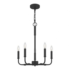 Quoizel Lighting Abner 5 - Light Chandelier in  Matte Black - 1 of 2