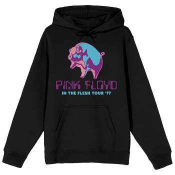 Pink Floyd In The Flesh Tour Long Sleeve Men's Black Hooded Sweatshirt