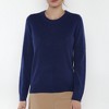 JENNIE LIU Women's 100% Pure Cashmere Long Sleeve Crew Neck Pullover Sweater - 4 of 4