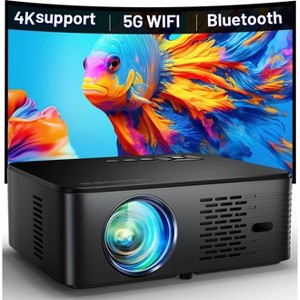 GOODEE Projector with Wifi and Bluetooth, Projector Android TV with Auto Focus & Full-Sealed Optical Engine - 1 of 4