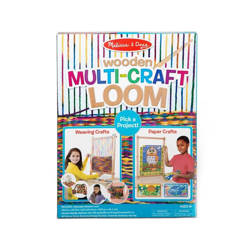 Melissa &#38; Doug Wooden Multi-Craft Weaving Loom: Extra-Large Frame (22.75 x 16.5 inches), 4 of 21