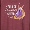 Women's - Disney - Full Of Christmas Cheer Rapunzel Lightweight French Terry Wide Neck Long Sleeve Shirt - 2 of 4