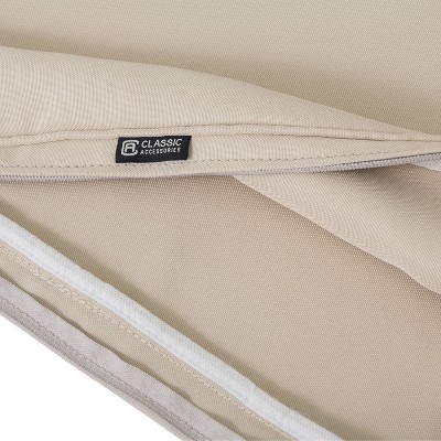 Antique Beige Water-Resistant Patio Chaise Lounge Cushion