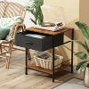 GALAXHERO Nightstand, Fabric Storage Drawer and Open Wood Shelf, Bedside Furniture with Steel Frame, Side Table for Bedroom, Dorm, Easy Assembly - 4 of 4