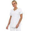 Medichic Scrubs Women's V-Neck Notch Fashion Stretch Scrub Top with Two Pockets, Flex Easy Care Fabric - 3 of 4