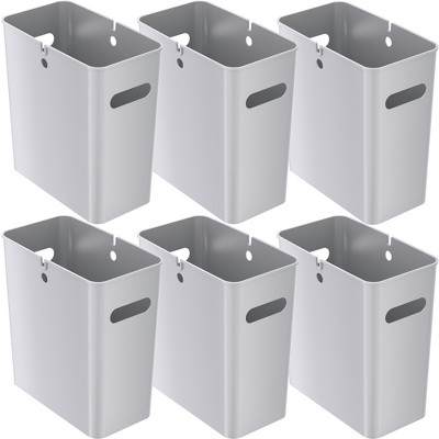 iTouchless SlimGiant Wastebasket 4.2 Gallon Silver 6-Pack