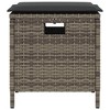 vidaXL 5-Piece Outdoor Patio Dining Set - Gray Poly Rattan Furniture with Cushions, Square Acacia Wood Table - Perfect for Garden, Backyard, or Patio - 3 of 4
