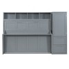 TIRAMISUBEST Full/Queen Size Murphy Bed with Closet and Drawers, Multi-functional Folding Wall Bed with Desk - 4 of 4