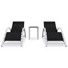 vidaXL Bistro Table Black 15.7"x27.5" Metal - 2 of 4