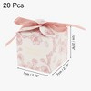 Unique Bargains Gift Boxes with Ribbon 2.76"x2.76"x2.76" Pink 20 Pcs - 2 of 4