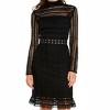 Women's Vivian Lace Long Sleeve Mock Neck Embroidery Dress - BARDOT - 3 of 4