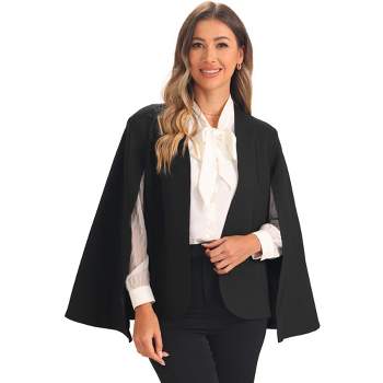 Inspire Chic Women's Cape Slit Long Sleeve Double Breasted Cloak Coat : Target Inspire Chic Women's Cape Slit Long Sleeve Double Breasted Cloak Coat : Target