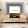 Whizmax Rattan TV Stand for 70 Inch TV, Boho TV Entertainment Center, Wooden TV Console with Drawer and 2 Cabinets for Living Room, Bedroom, Natural - 4 of 4