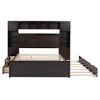 PAGED Twin Size Platform Bed Modern Wooden Bed Frame with Trundle and Headboard for Bedroom - 3 of 4