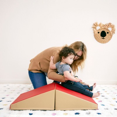 Red and Beige Foam Junior Climbing Ramps, 2-Pack