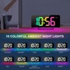 Aoibox Digital Alarm Clock with 10 Color Changing Night Light, Adjustable Brightness, USB Charging Port, Bedside and Desk Clock for Room Office Decor - 3 of 4