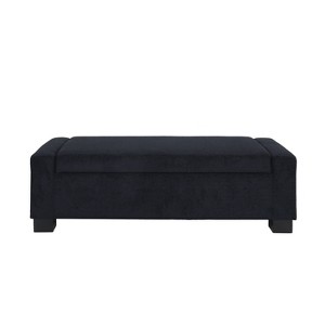 NicBex Modern 50.25" Storage Bench Wood Accent Stools with Hinged Lid Top for Bedroom and Entryway - 1 of 4