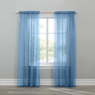 BrylaneHome BH Studio Sheer Voile Rod-Pocket Panel Pair