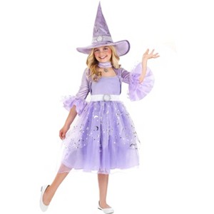 HalloweenCostumes.com Enchanting Girl's Celestial Witch Costume | Kids Witch Attire for Halloween, Play time, and Themed Events - 1 of 4