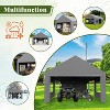 13'x20' Heavy Duty Portable Garage, Oversized Outdoor Shelter with 4 Doors & Windows, Reinforced Frame Canopy for Vehicles, Events & Storage - 3 of 4