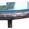 Akoasm Portable Patio Picnic Coffee Table With Clear Tempered Glass Outdoor-Brown - 4 of 4