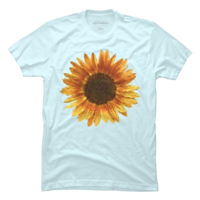 Men's Design By Humans Sunflower By Maryedenoa T-Shirt