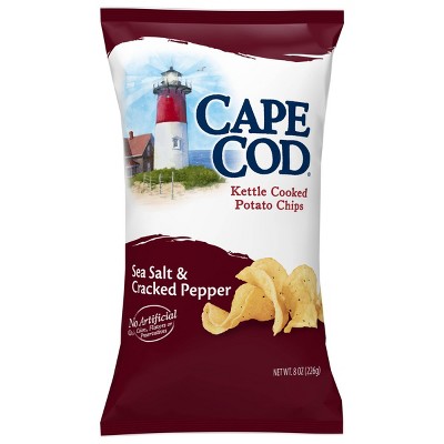 Cape Cod Kettle Cooked Potato Chips - Sea Salt and Cracked Pepper (8oz)