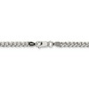 Black Bow Jewelry 4.5mm Rhodium Plated Sterling Silver Solid Curb Chain Bracelet - image 3 of 4