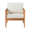GDFStudio Rae Patio Cushioned Eucalyptus Wood Chair with Spindle-Back - 4 of 4