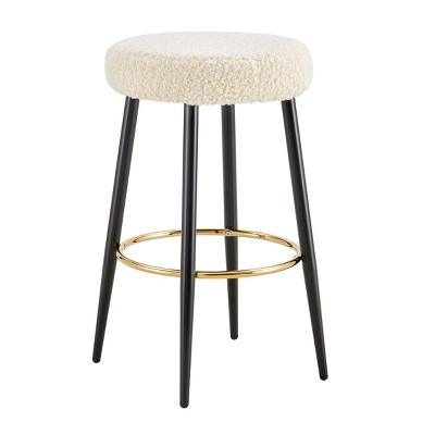 NicBex Set of 2 Bar Stools for Kitchen Island,Counter Bar Stools with Golden Footrest,Bar Chairs for Dining Rooms,Kitchens