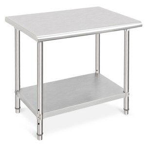 Stainless Steel Workbench - Durable, Rust-Resistant, Easy to Clean, Heavy Duty, Adjustable Height - 1 of 4