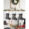 Aoibox 20 Inch Monogrammed Christmas Stocking Red Letter Plush Cotton 1 Piece Large Soft Holiday Fireplace Hanging Xmas Decoration - 4 of 4