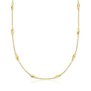 Pure Collection by Ross-Simons 18kt Gold Vermeil Oval-Link Station Necklace - 1 of 4