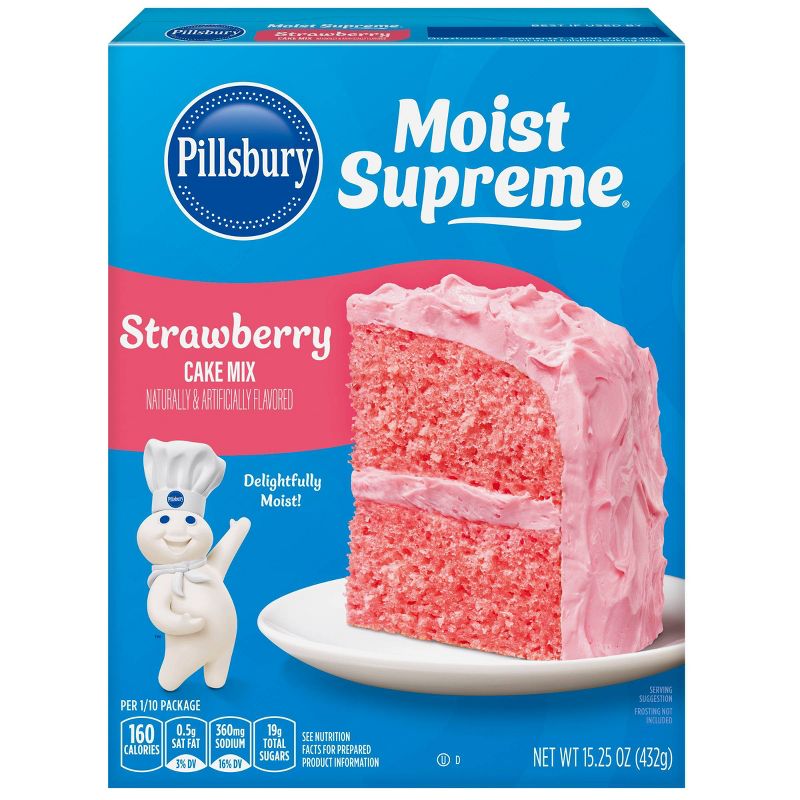 Pillsbury Moist Supreme Strawberry Cake Mix - 15.25oz, 1 of 9