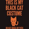 Men's Design By Humans Halloween Introvert Black Cat Costume By Commykaze T-Shirt - 2 of 4