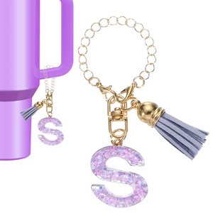 Unique Bargains Resin Lightweight Decorative Sparkling Purple Sequins Tumbler Cup Charm - 1 of 4