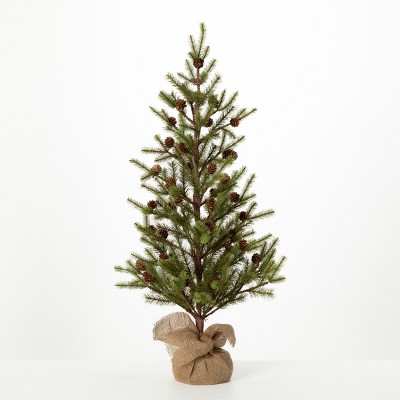 3' Sullivans Large Pinecone Tree In Burlap, Green