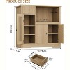DobleePy Kitchen Microwave Cabinet with 3 Doors, 1 Drawer & Adjustable Shelves, Buffet Sideboard Storage for Kitchen, Dining & Living Room - 2 of 4
